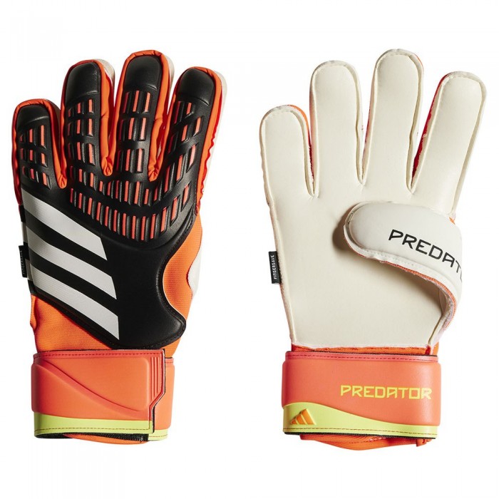 [해외]아디다스 Predator Match Fingersave 골키퍼 글러브 3140564116 Black / Solar Red / Solar Yellow