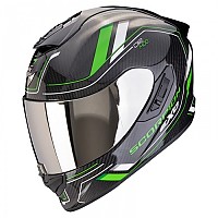 [해외]SCORPION EXO-1400 EVO II Carbon Air Mirage 풀페이스 헬멧 9140546438 Black / Green