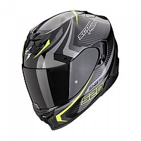 [해외]SCORPION EXO-520 EVO Air Terra 풀페이스 헬멧 9140546467 Black / Silver / Yellow Neon