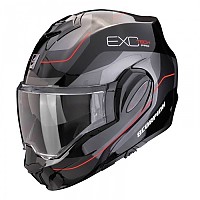 [해외]SCORPION EXO-TECH EVO Pro Commuta 모듈형 헬멧 9140546519 Black / Silver / Red