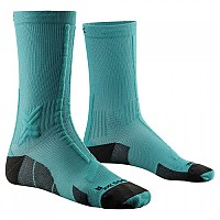 [해외]X-SOCKS 트레일 Run Discover Crew 양말 6140579887 Lake Green / Sunset Blue