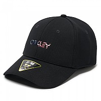 [해외]오클리 APPAREL 모자 6 Panel Stretch Metallic 6137330354 Black / American Flag