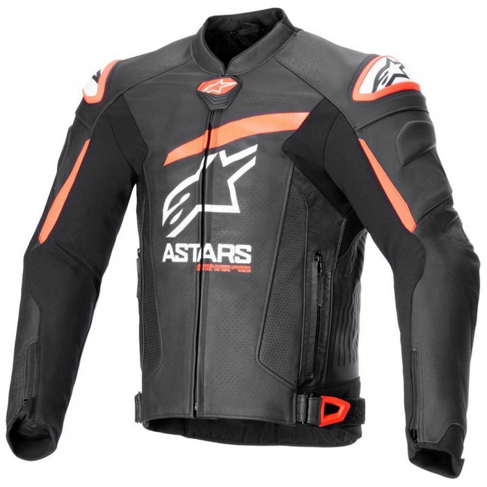 [해외]알파인스타 GP Plus R V4 Airflow 천공 가죽 자켓 9140721584 Black / Red Fluo / White