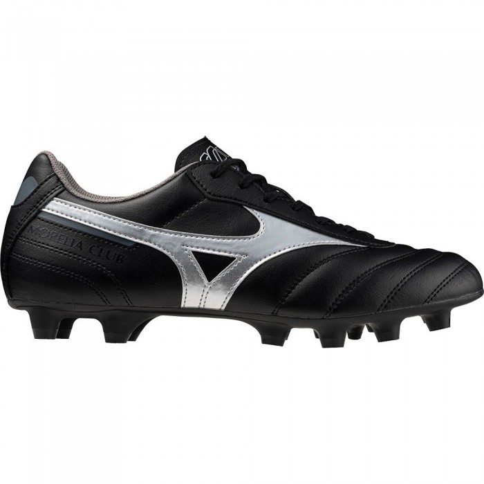 [해외]미즈노 Morelia II Club FG 축구화 3141103241 Black / Galaxy Silver / Dark Shadow