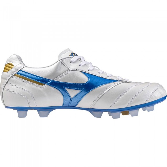 [해외]미즈노 Morelia II Japan FG 축구화 3141103245 White / Laser Blue / Gold