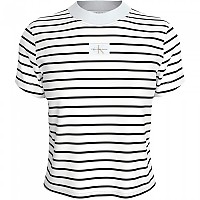 [해외]캘빈클라인 JEANS Label Rib Baby 반팔 티셔츠 140907942 Ck Black / Bright White Striped