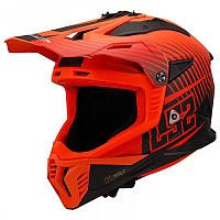 [해외]LS2 MX708 Fast II Duck 오프로드 헬멧 9140764409 Matt High Vision Orange / Red