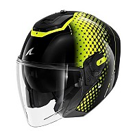 [해외]샤크 RS Jet Stride 오픈 페이스 헬멧 9140516592 Black / Yellow / Silver