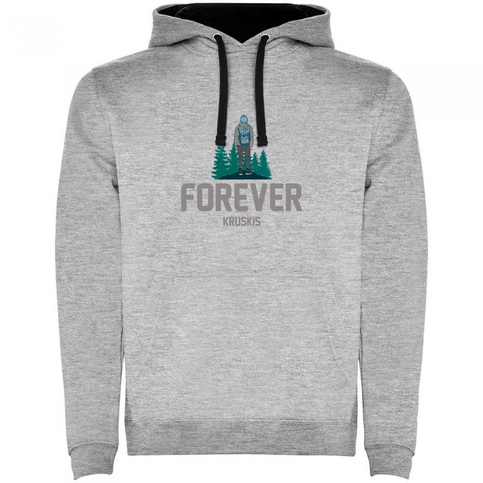 [해외]KRUSKIS Forever Two-Colour 후드티 4141146753 Heather Grey / Black