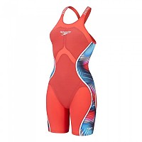 [해외]스피도 Fastskin LZR Pure Intent 2.0 Kneeskin 오픈 백 경기용 수영복 6141025860 Flame Red / Picton Blue / Snow Reflective