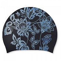 [해외]스피도 Long Hair Printed 수영 모자 6141025655 Black / Sevres Blue