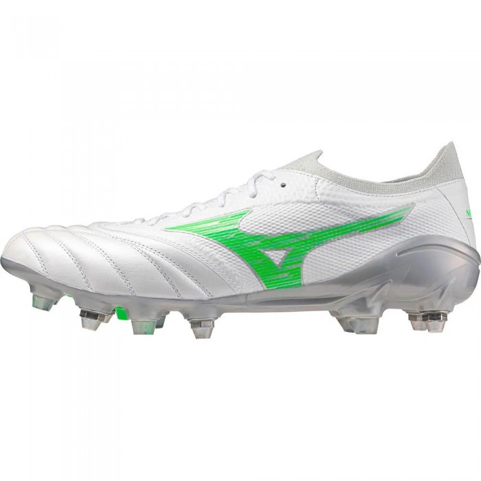 [해외]미즈노 Morelia Neo IV Beta Elite Mix 축구화 3141510994 White / Neon Green / Cool Gray 3C