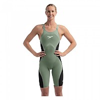 [해외]스피도 Fastskin LZR Pure Intent 2.0 Kneeskin 폐쇄형 경기용 수영복 6141025854 Country Green / Black / Iridescent