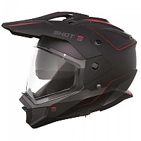 [해외]SHOT Trek Max Vision Rally 풀페이스 헬멧 9141452115 Black / Red Matt