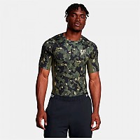 [해외]언더아머 HeatGear Armour Printed 반팔 티셔츠 7141021019 Marine OD Green / White