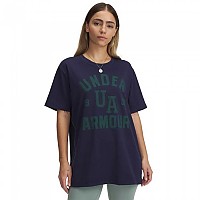 [해외]언더아머 헤비Weight Oversized Collegiate 반팔 티셔츠 141474725 Midnight Navy / Team Kelly Green / White